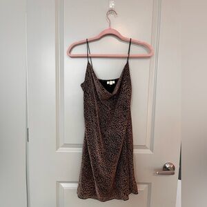 Elegant Leopard Print Mini Dress